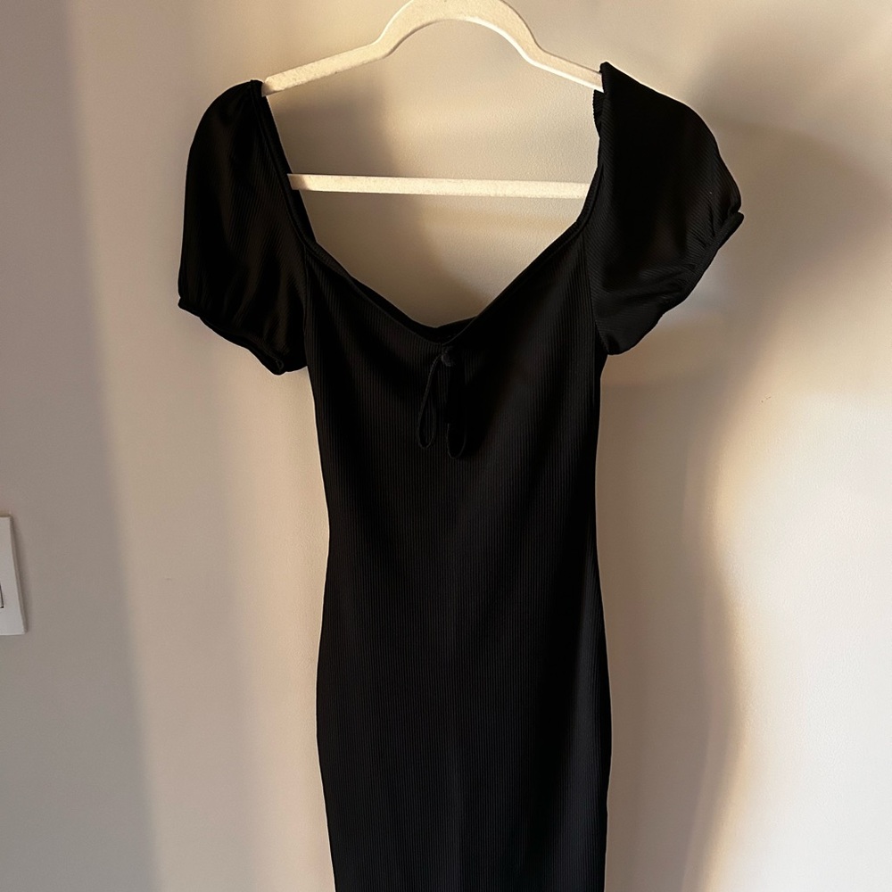 Nasty gal black mid calf length dress